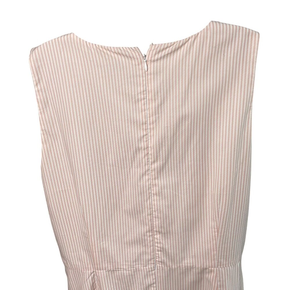 Ann Taylor Factory Womans Dress Stripe Pink White Sleeveless Plus Size 16 c - Picture 8 of 11
